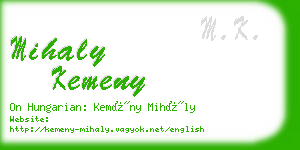 mihaly kemeny business card